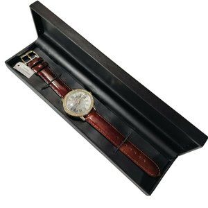 2/$20 Gossip Men's Wrist Watch Leather Band Rhinestone Bezel Stainless Steel